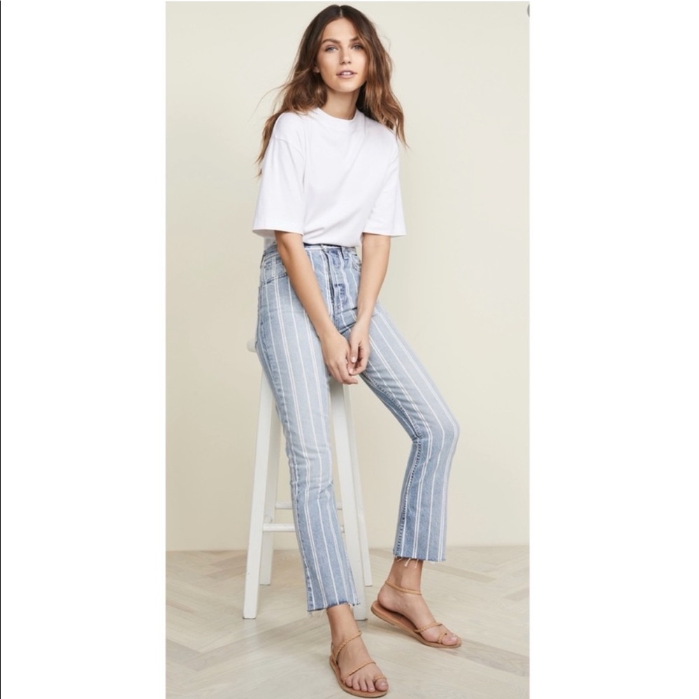 BOYISH striped They Made Me A Criminal high rise Darcy cropped jeans 23